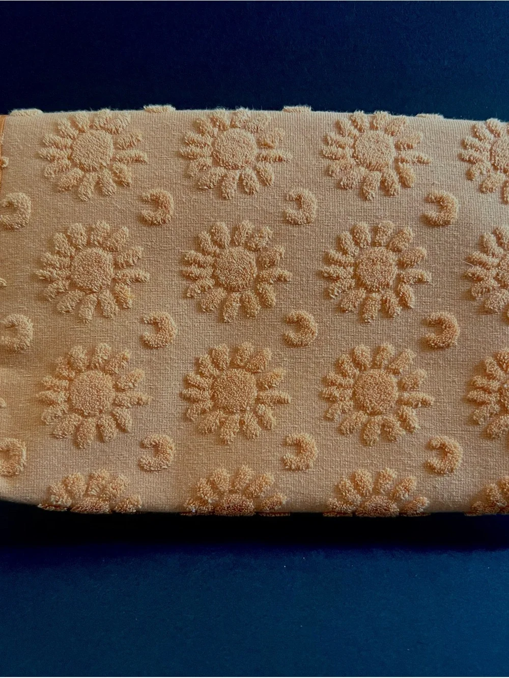 Ulta Beauty Sun and Moon Embroidered Cosmetic Bag - Orange NWOT
